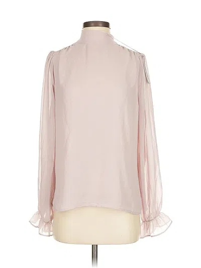 Pre-owned Eva Mendes By New York & Company Long Sleeve Blouse In Pink