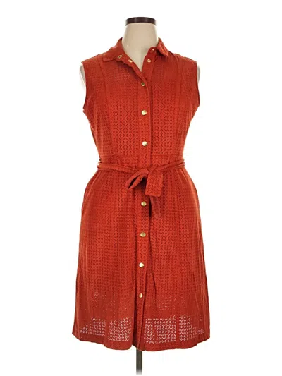 Pre-owned Eva Mendes By New York & Company Vest In Orange