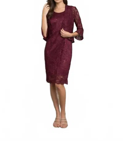 Eva Mother Of The Bride 2 Piece Dress In Burgundy