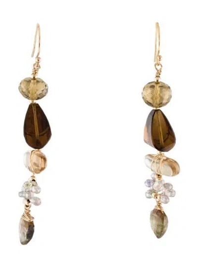 Pre-owned Eva Noga Multistone Drop Earrings