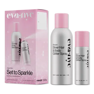 Eva Nyc Kweeen Silver Glitter Hair & Body Duo Set