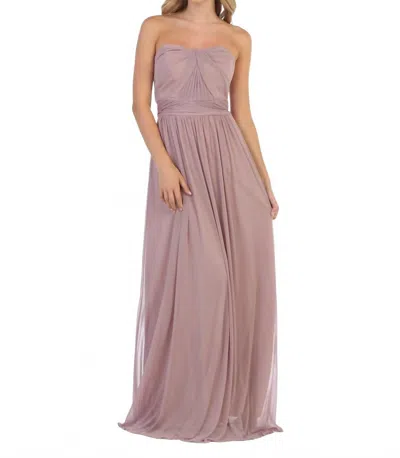 Eva Off The Shoulder Gown In Mauve In Neutral