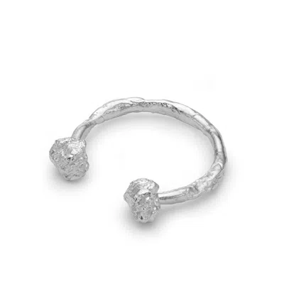 Eva Remenyi Women's Archaic Nugget Ring Silver In Metallic