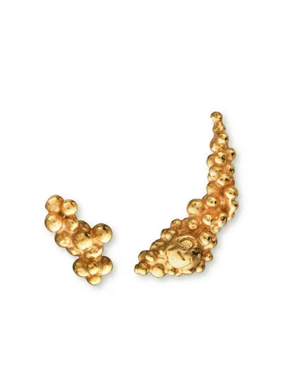 Eva Remenyi Women's Céleste Deux Asymmetrical Stud Earrings Solid Gold