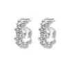 Eva Remenyi Women's Céleste Deux Small Hoop Earrings Silver In Burgundy