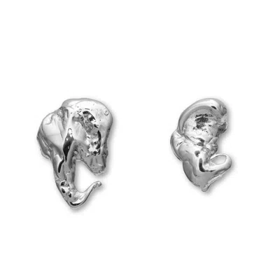 Eva Remenyi Women's Euphoria Elephant Earrings Silver In Metallic