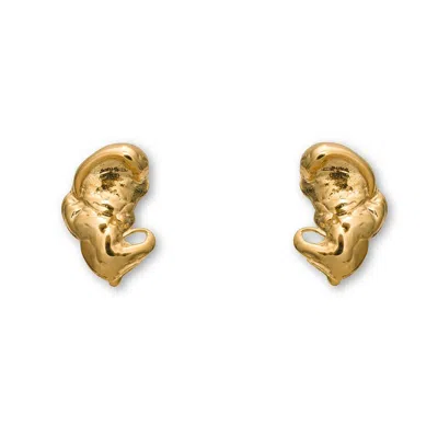 Eva Remenyi Women's Euphoria Elephant Small Earrings 14 Ct Gold