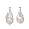 Eva Remenyi Women's Giséle Baroque Pearl Earrings Silver In Neutral