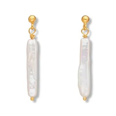 Eva Remenyi Women's Gold Ariel Freshwater Pearl Earrings