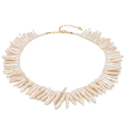 Eva Remenyi Women's Gold Ariel Freshwater Pearl Statement Necklace