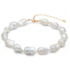 Eva Remenyi Women's Gold Baroque Pearl Choker
