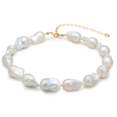 Eva Remenyi Women's Gold Baroque Pearl Choker