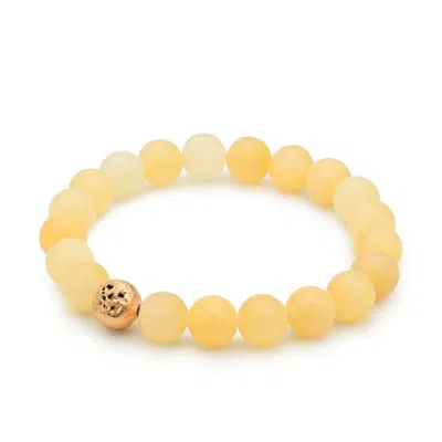 Eva Remenyi Women's Gold Honey Calcite Bracelet