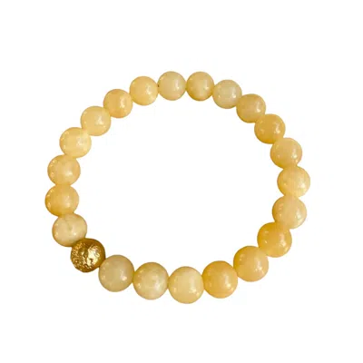 Eva Remenyi Women's Gold Honey Calcite Bracelet
