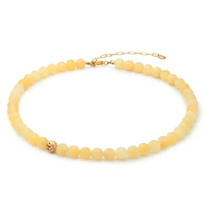 Eva Remenyi Women's Gold Honey Calcite Necklace