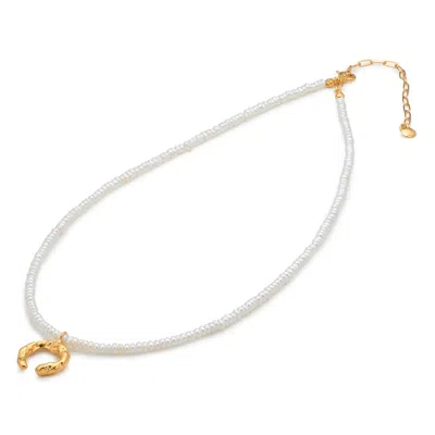 Eva Remenyi Women's Gold Talisman Fortune Pearl Necklace