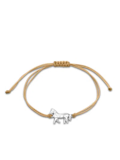 Eva Remenyi Women's Neutrals Horse Bracelet Silver - Sand In Multi