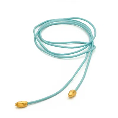 Eva Remenyi Women's Origin Bow Blue Necklace Gold