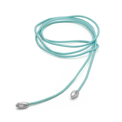 Eva Remenyi Women's Origin Bow Blue Necklace Silver