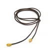 Eva Remenyi Women's Origin Bow Brown Necklace Gold