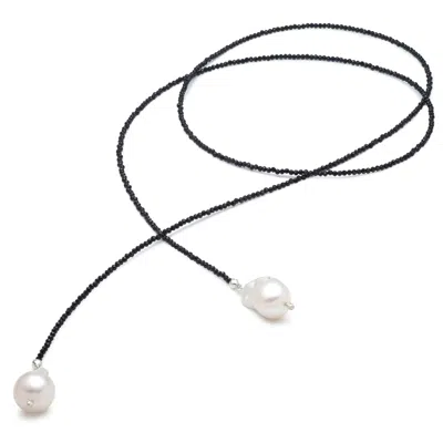 Eva Remenyi Women's Silver Black Swan Wrap Necklace