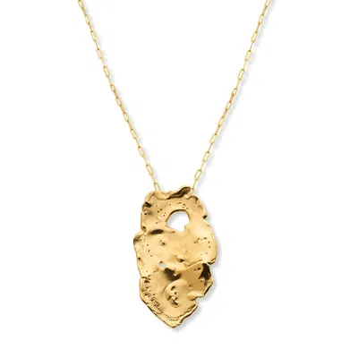 Eva Remenyi Talisman Full Moon Necklace In Gold
