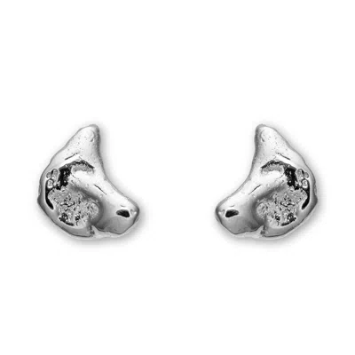 Eva Remenyi Women's Talisman Half Moon Earrings Silver In Metallic