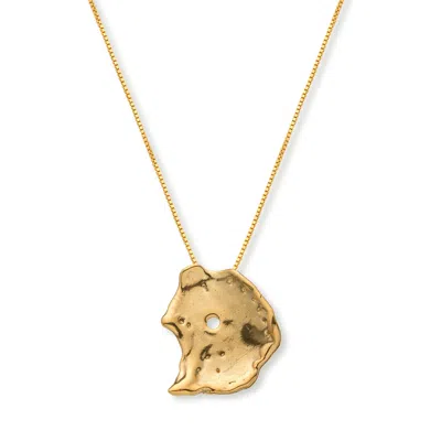 Eva Remenyi Talisman Moon Necklace In Gold