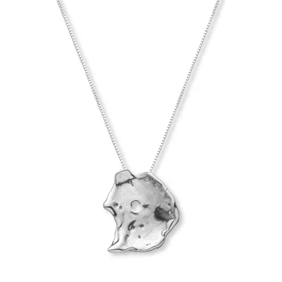 Eva Remenyi Women's Talisman Moon Necklace Silver In Metallic
