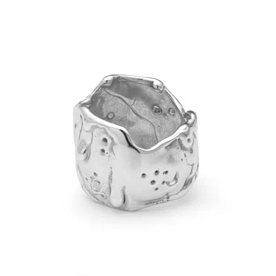 Eva Remenyi Women's Talisman Moon Ring Silver