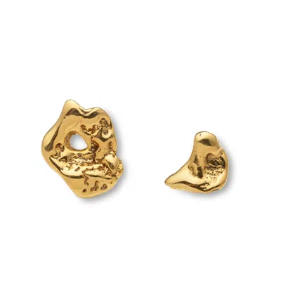 Eva Remenyi Talisman Small Moon Earrings In Gold