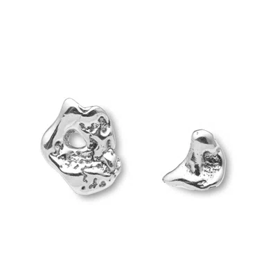 Eva Remenyi Women's Talisman Small Moon Earrings Silver