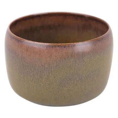 Pre-owned Eva Stæhr Nielsen Small Bowl Model No.25 In Brownish Glass & Stoneware By Eva Staehr-nielsen