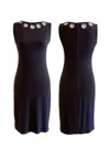 Eva Varro Women's Sleeveless Grommet Neckline Dress In Black In Black