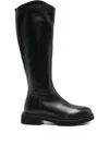 Evaluna 35mm Leather Zip-fastening Boots In Black