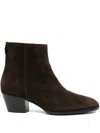 Evaluna 50mm Suede Zip-fastening Ankle Boots In Brown