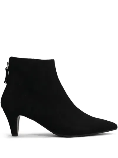 Evaluna 65mm Leather Ankle Boots In Black