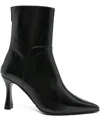 Evaluna 90mm Pointed-toe Flared-heel Boots In Black
