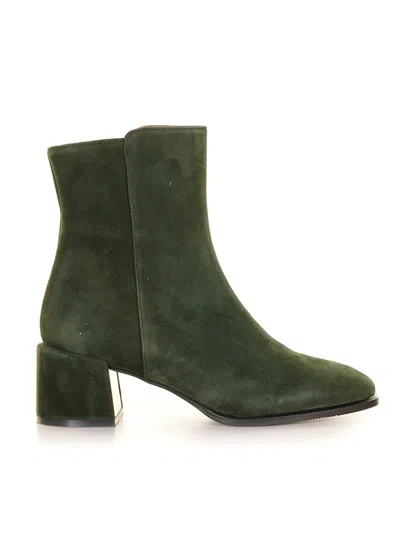 Evaluna Green Suede Ankle Boot