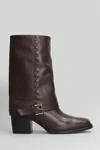 Evaluna High Heels Ankle Boots In Brown