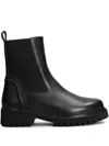 Evaluna Leather Combat Boots In Black