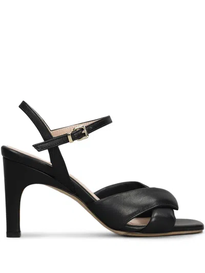 Evaluna Leather Sandals In Schwarz