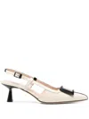 Evaluna Leather Slingback Pumps