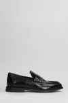 Evaluna Penny Leather Loafers In Black