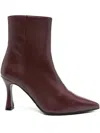 Evaluna Pointed-toe Stiletto Boots In Red