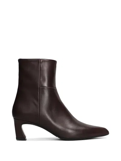 Evaluna Pointed-toe Ankle Boots In Brown