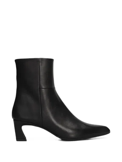 Evaluna Pointed-toe Leather Ankle Boots In Animal Print