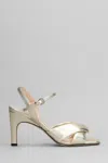 Evaluna Leather Sandals In Platinum