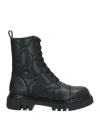 Evaluna Woman Ankle Boots Black Size 8 Calfskin In Black