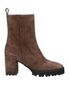 Evaluna Woman Ankle Boots Chocolate Brown Size 6 Leather